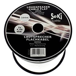 Luidsprekerkabel platte 100m - 2x4mm² CCA - platte kabel audio 3mm
