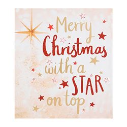 Hallmark Medium"Star On Top" kerstkaart