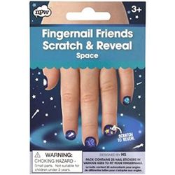 NPW-NPW61291 Scratch & Reveal Fingernail Friends-Space, Nessuno, NPW61291