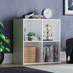 Vida Designs Durham Cube Boekenkast Opbergorganizer Woonkamer Boekenplank Home Kantoormeubilair (4 kubus, wit)