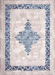 Mani TEXTILE TPS_BAROQ_BLE_120 tapijt, polyester, blauw, x_180_cm