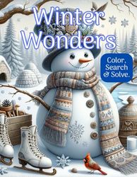 Winter Wonders: Color, Search & Solve.