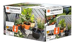 Gardena Irrigação nas férias, City Garddening Conjunto de rega para um máximo de 36 andares, cor preta, cinzento/laranja