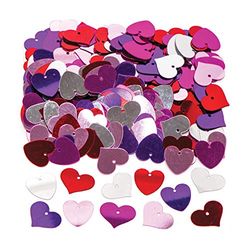 Baker Ross Sequins en Forme de cœur (par Pot) - Décorations de Loisirs créatifs pour Enfants sur Le thème de la fête des mères ou de la Saint-Valentin AW116
