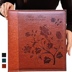 Totocan Album photo Album à pochettes Livre photo pour 600 photos 10x15 Housse cuir Extra grande capacité pour familles Mariage Anniversaire Bébé Vacances