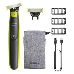 Philips OneBlade 360 Authentic Electric Beard Trimmer and Shaver, 2X 360 Blades, 3X Stubble Comb (1,3,5mm), QP2724/31