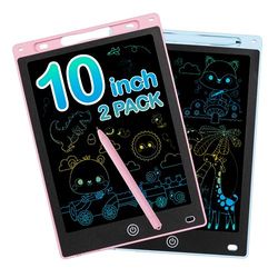 Toverbord, lcd schrijfbord voor kinderen, 25,4 cm, tekenbord, toverbord, vanaf 2, 3, 4, 5, 6 jaar, voor jongens en meisjes, kleurrijk beeldscherm, schrijftablet, herhaal schrijven en tekenen, blauw +