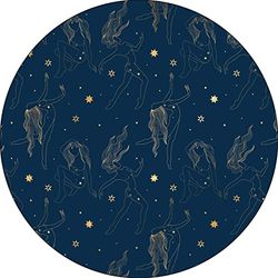 Bonateks, Round Digital Printed Mouse Pad, Non-Slip Base, for Office and Home, Diameter:22cm