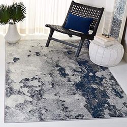 Safavieh Adirondack ADR134 Tapis d'intérieur Moderne et Abstrait tissé rectangulaire Effet Vieilli Bleu Marine/Gris 183 x 274 cm pour Salon, Chambre à Coucher ou Tout Espace intérieur
