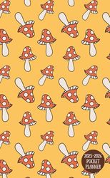 2025-2026 Pocket Planner: 2-Year Monthly Mini Calendar Book for Purse (Red Toadstool)