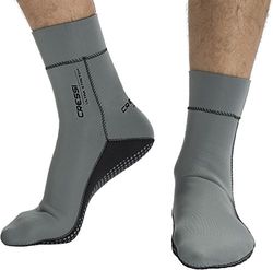Cressi Ultra Stretch Neoprene Socks 1.5mm - Escarpines Neopreno Ultrastretch, Unisex-Adult Gris Logo Negro , M