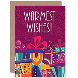 Wee Blue Coo CARD CHRISTMAS XMAS WARMEST WISHES GIFTS