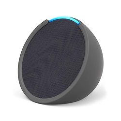 Echo Pop | Altoparlante Bluetooth intelligente con Alexa, compatto e dal suono potente | Antracite + custodia per Echo Pop Made For Amazon (modello 2023), Grigia