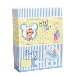 Arpan Kleine 6x4 Baby Boy Blue Photo Album Slip in Case Storage Album voor 100 foto's - Ideaal cadeau