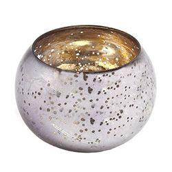 Insideretail Bougie Rond, en Verre, Gris Anthracite, 6 x 6 cm, Lot de 12