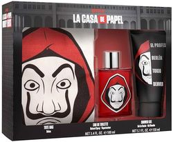 NETFLIX House of Money Gift Set, Eau de Toilette 100 ml + Shower Gel 150 ml + Carry Bag, CK One Inspired Fragrance, Gift Idea for Series Fans