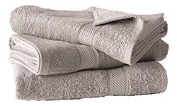 De Witte Lietaer 194866 Lot de 3 Draps de Douche Coton Gris Clair 140 x 70 cm