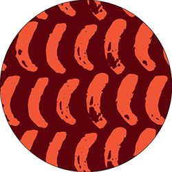 Bonateks, Ronde digitaal bedrukte muismat, antislip onderkant, voor kantoor en thuis, diameter: 22 cm