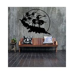 Tatoutex Stickers Paysage et Indien - Noir, L 24cm x H 20cm