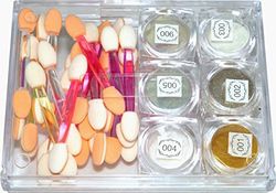 World of Nails-Design kromeffekt Pigment, 6 färger i setet inklusive aplikatorer
