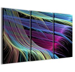 Kunstdruk op canvas, elegant design, moderne afbeeldingen in 3 panelen, klaar om op te hangen, 100 x 70 cm