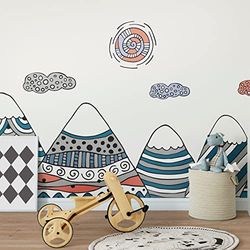 Ambiance Sticker Stickers Enfant Montagnes scandinaves aranka 120 x 180 cm