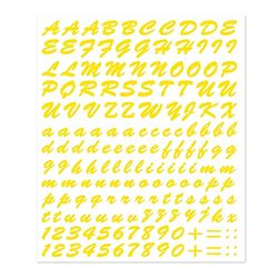 Quattroerre Adhesive Letter Kit, Fluo Yellow