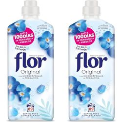 Flor Original, Suavizante Concentrado, para la Ropa, 89 lavados, 1602 mililitro, 1 (Paquete de 2)
