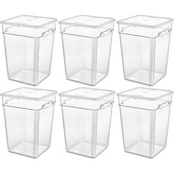 Stalwart DA-GSPP22plusGSPPL12 Polypropylene Food Storage Container with lid, 20.8 Litre, 290x300x400mm, Pack of 6