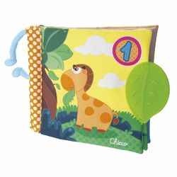 Chicco Bebé 123 Primeras Actividades, Libro Sensorial Infantil con Mordedores Colgantes, Blando con Muchas Actividades y Texturas Juguete para Bebés desde 3 Meses a 2 Años