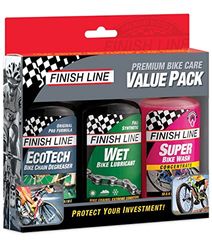 Value pack da 3 prodotti Finish Line da 120 ml, Cross Country Wet + Ecotech + Super Bike Wash