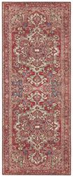 Nouristan Asmar - Tapis de Salon - Toucher Oriental - Motif détaillé - Motif Floral - Tissage Plat - pour Salle à Manger, Salon, Chambre à Coucher - Rouge Oriental, 80 x 200 cm