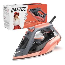Imetec Ceramicliss, stoomstrijkijzer, licht, handig, kalkbescherming, 180 g stoom, keramische schuifzool, 2400 W, ergonomische handgreep, energiebesparende technologie