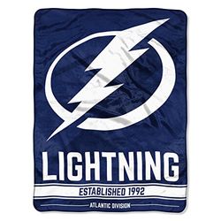 Northwest Copriletto, NHL Tampa bay Lightning Break Away 116,8 cm x 152,4 cm Micro Raschel Throw Blanket Unisex-Adulto, Rompere Via, 46" x 60"