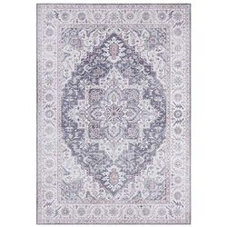 Nouristan Asmar Tapis de Salon - Orient Touch - Motif Floral - Tissu Plat - pour Salle à Manger, Salon, Chambre à Coucher - Rose Mauve, 80 x 200 cm