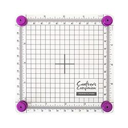 Crafters Companion CC-Tool-STPLAT4 Piattaforma di stampaggio-10,2 x 10,2 cm, Gomma, Transparent, 4" x 4"