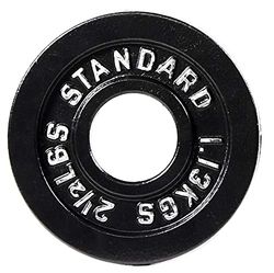 Signature Fitness Gietijzeren plaat halterschijf voor krachttraining en gewichtheffen, 2 inch centrum (Olympisch), 1,1 kg (enkel)