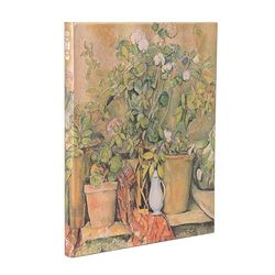 Paperblanks Diari a copertina rigida, Vasi di Terracotta e Fiori, Cezanne, Ultra, Righe, Chiusura con Fascia Elastica