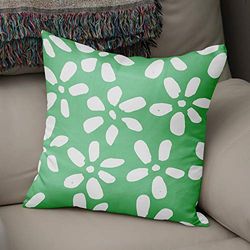 Bonamaison Decorative Cushion Cover, Polycotton, Green, Standard