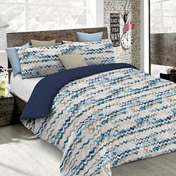 Italian Bed Linen, Housse de Couette Fashion, Microfibre, Modern Sky, 2 Places