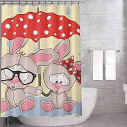 Bonamaison Cortinas de Ducha, poliéster, Multicolor, 140x200 cm