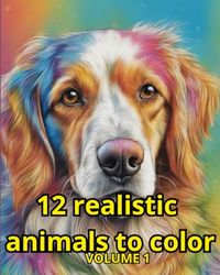 12 realistic animals to color