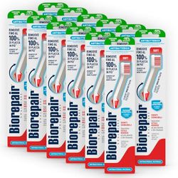 Biorepair Brosse à dents Sensitive avec poils Soft – Lot de 12 pièces