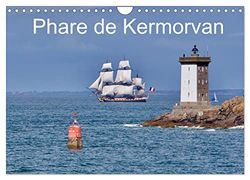 Phare de Kermorvan (Calendrier mural 2023 DIN A4 horizontal): Le phare de Kermorvan est situé au bout de la presqu'île du même nom sur la commune du ... le Finistère (Calendrier mensuel, 14 Pages )