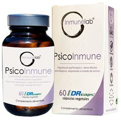 Psicoinmune (extractos vegetales, L-Triptófano, S-Adenosil L-Metionina, Cúrcuma fitosomada TRUMERIC ®, cepas microbianas y vitamina B6.) (Grande 60 cápsulas)