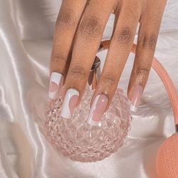 Falling in HOLLYWOOD - Unlocked | Press on Nails Long and Extra Long Coffin Style, Colorful Patterns False Nails for Daily Wear, Festival, and Holiday Nails