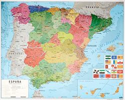 Grupo Erik Minikarta över Spanien affisch, 40 x 50 cm