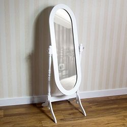 Vida Designs Nishano Staande spiegel, wit, draaibaar
