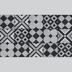 PLAGE 197052 Stairs Stickers - Old Tiles Faenza, Grey (19 x 100 cm)