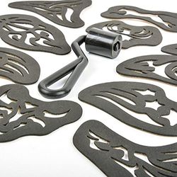 BIFULL Hair Tattoo Kit 12 Modelli, Nero, Estandar